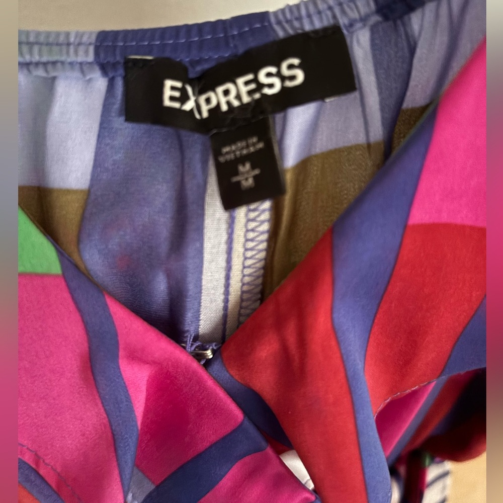 Express multicolored wrap dress, size medium - Picture 4 of 5